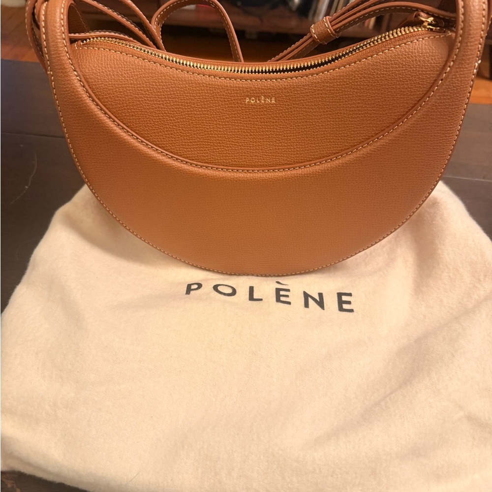 NOT FOR SALE Polene Number 6 Crescent Bag in Camel